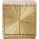  Meridian Golda Gold Wood Side Table IMAGE 3