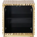  Meridian Golda Gold Wood Side Table IMAGE 4