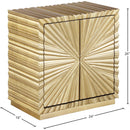  Meridian Golda Gold Wood Side Table IMAGE 8
