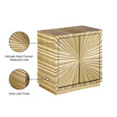  Meridian Golda Gold Wood Side Table IMAGE 9