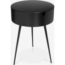 Color_Black -- Meridian Bali 1 Drawer Nightstand IMAGE 1