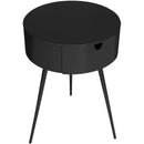  Color_Black -- Meridian Bali 1 Drawer Nightstand IMAGE 3