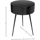  Color_Black -- Meridian Bali 1 Drawer Nightstand IMAGE 7