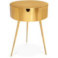  Color_Gold -- Bali Gold Iron Nightstand IMAGE 1