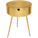  Color_Gold -- Bali Gold Iron Nightstand IMAGE 3