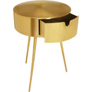  Color_Gold -- Bali Gold Iron Nightstand IMAGE 4