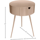  Color_Pink -- Bali Pink Iron Nightstand IMAGE 7