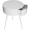  Color_White -- Bali White Iron Nightstand IMAGE 4