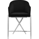  Color_Black/ Chrome -- Meridian Xavier Counter Height Stool IMAGE 4