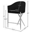  Color_Black/ Chrome -- Meridian Xavier Counter Height Stool IMAGE 7