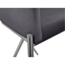  Color_Chrome/ Grey -- Xavier Grey Velvet Upholstered Counter Stool IMAGE 6