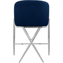  Color_Navy -- Xavier Navy Velvet Upholstered Counter Stool IMAGE 3
