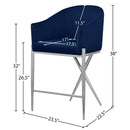  Color_Navy -- Xavier Navy Velvet Upholstered Counter Stool IMAGE 7