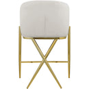  Color_Cream/ Gold -- Xavier Cream Velvet Upholstered Counter Stool IMAGE 3