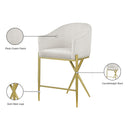  Color_Cream/ Gold -- Xavier Cream Velvet Upholstered Counter Stool IMAGE 8