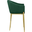  Color_Gold/ Green -- Xavier Green Velvet Upholstered Counter Stool IMAGE 5