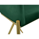  Color_Gold/ Green -- Xavier Green Velvet Upholstered Counter Stool IMAGE 6