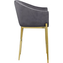  Color_Gold/ Grey -- Xavier Grey Velvet Upholstered Counter Stool IMAGE 5