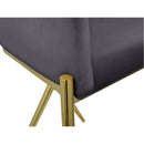  Color_Gold/ Grey -- Xavier Grey Velvet Upholstered Counter Stool IMAGE 6