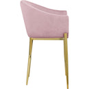  Color_Gold/ Pink -- Xavier Pink Velvet Upholstered Counter Stool IMAGE 5