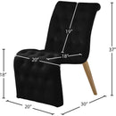  Color_Black/ Gold -- Meridian Curve Dining Chair IMAGE 7