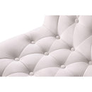  Color_Cream/ Gold -- Curve Cream Velvet Upholstered Dining Chair IMAGE 6