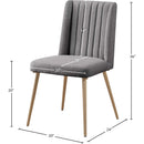 Color_Grey/ Brushed Gold -- Meridian Eleanor Dining Chair IMAGE 8