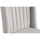  Color_Cream/ Brushed Gold -- Eleanor Cream Linen Textured Fabric Upholstered Dining Chair IMAGE 6