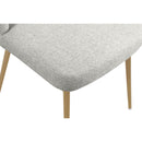  Color_Cream/ Brushed Gold -- Eleanor Cream Linen Textured Fabric Upholstered Dining Chair IMAGE 7
