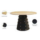 Meridian Raven 48" Black Iron Dining Table IMAGE 6