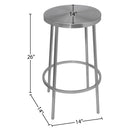  Color_Silver -- Tyson Silver Iron Counter Stool IMAGE 6