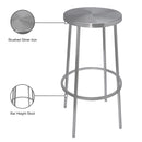  Color_Silver -- Meridian Tyson Pub Height Stool IMAGE 7