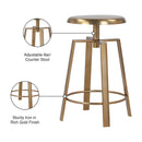  Color_Gold -- Meridian Lang Adjustable Height Stool IMAGE 10