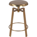  Color_Gold -- Meridian Lang Adjustable Height Stool IMAGE 5