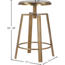  Color_Gold -- Meridian Lang Adjustable Height Stool IMAGE 9