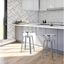  Color_Silver -- Lang Silver Iron Adjustable Bar / Counter Stool IMAGE 2