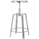  Color_Silver -- Lang Silver Iron Adjustable Bar / Counter Stool IMAGE 4