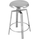  Color_Silver -- Lang Silver Iron Adjustable Bar / Counter Stool IMAGE 7