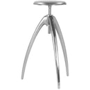  Color_Silver -- Clara Silver Aluminum Adjustable Bar / Counter Stool IMAGE 3