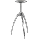  Color_Silver -- Clara Silver Aluminum Adjustable Bar / Counter Stool IMAGE 4