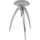  Color_Silver -- Clara Silver Aluminum Adjustable Bar / Counter Stool IMAGE 5