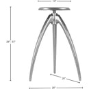  Color_Silver -- Clara Silver Aluminum Adjustable Bar / Counter Stool IMAGE 7