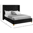  Color_Black  Size_Queen  -- Barolo Black Velvet Upholstered Queen Bed IMAGE 8