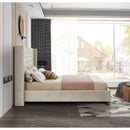  Color_Cream  Size_King  -- Barolo Cream Velvet Upholstered King Bed IMAGE 5
