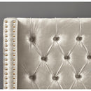  Color_Cream  Size_Twin  -- Barolo Cream Velvet Upholstered Twin Bed IMAGE 3