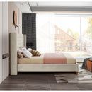  Color_Cream  Size_Twin  -- Barolo Cream Velvet Upholstered Twin Bed IMAGE 6