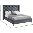  Color_Grey  Size_Full  -- Barolo Grey Velvet Upholstered Full Bed IMAGE 8