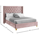  Color_Pink  Size_Full  -- Barolo Pink Velvet Upholstered Full Bed IMAGE 8