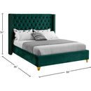  Color_Green  Size_King  -- Barolo Green Velvet Upholstered King Bed IMAGE 8