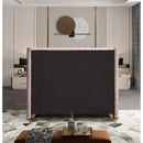  Color_Pink  Size_King  -- Barolo Pink Velvet Upholstered King Bed IMAGE 6
